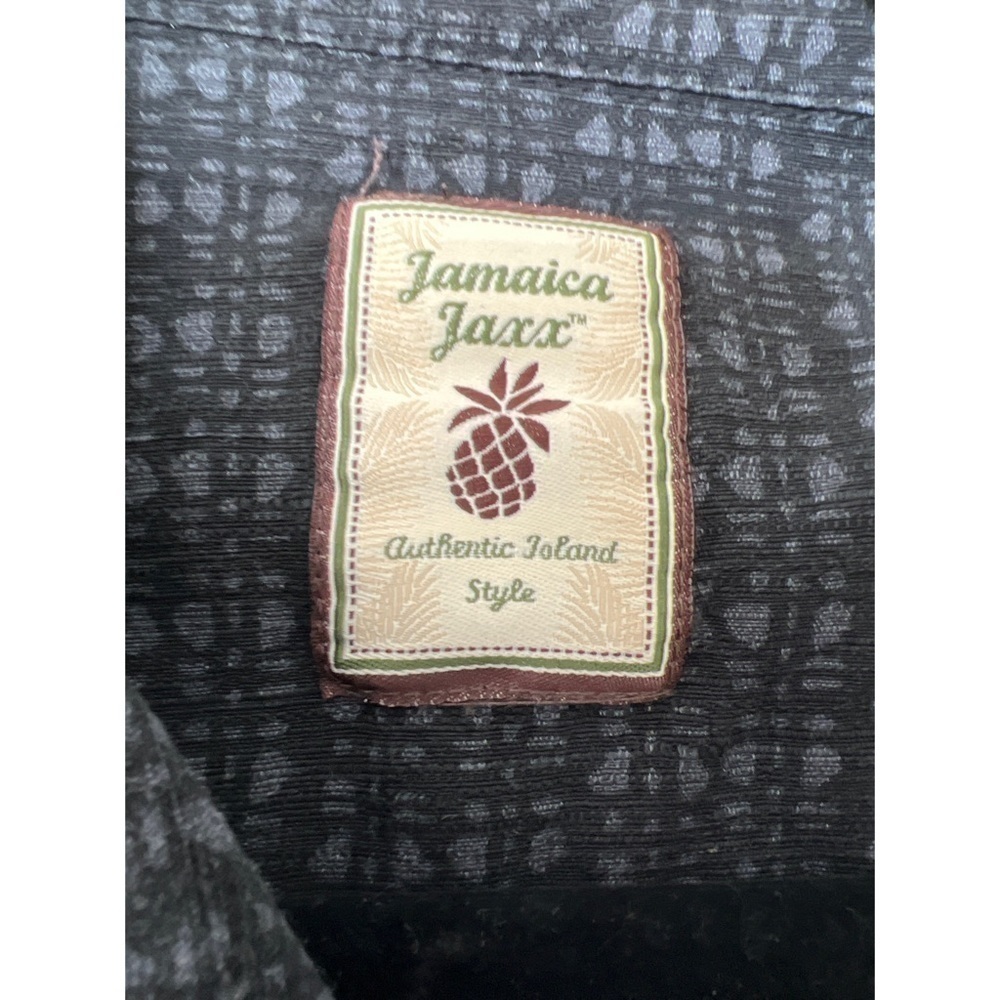 Jamaica JAXX 100% SILK SHORT SLEEVE BLACK PALMS SHIRT - SIZE XL - Picture 3 of 7